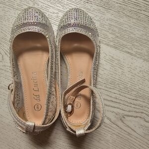 Silver Glitter Girl's Shoes